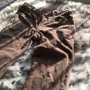 Light tan corduroy pants.